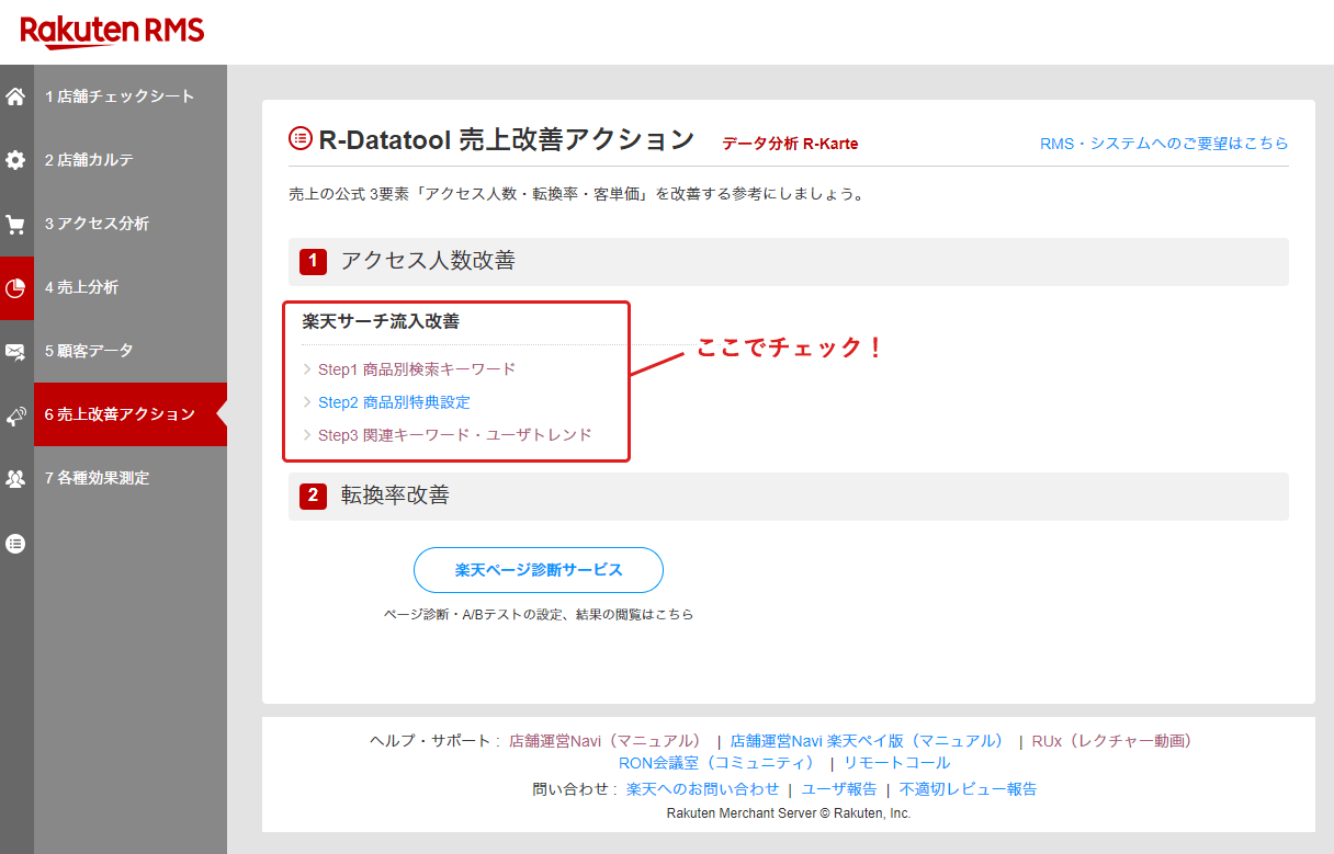 売上改善アクションで分析