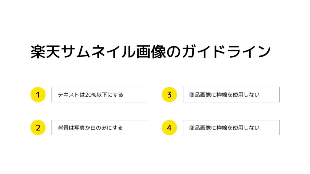 楽天サムネイル画像のガイドライン