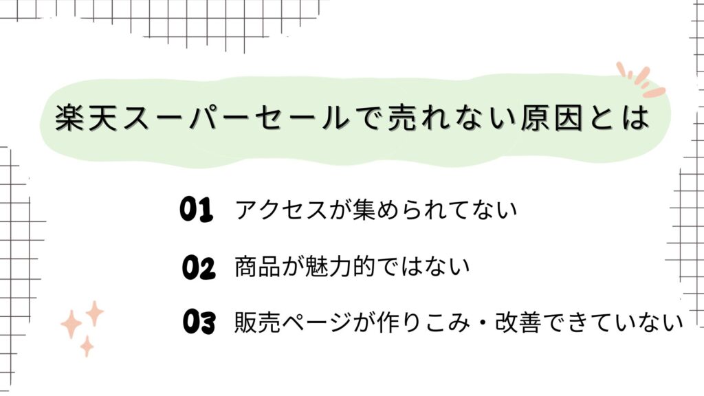 楽天スーパーセール売れない