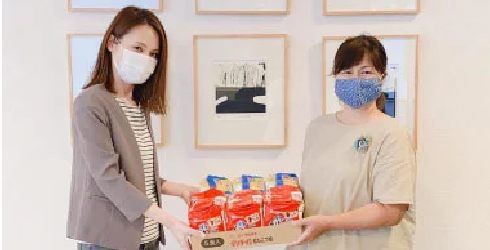 子ども食堂への食材提供の様子